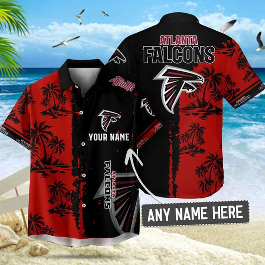 [TOUCHDOWN DEAL] NEW CUSTOMIZED NFL18 ATF ATLANTA FALCONS UNISEX HAWAIIAN SHIRT & SHORTS SET