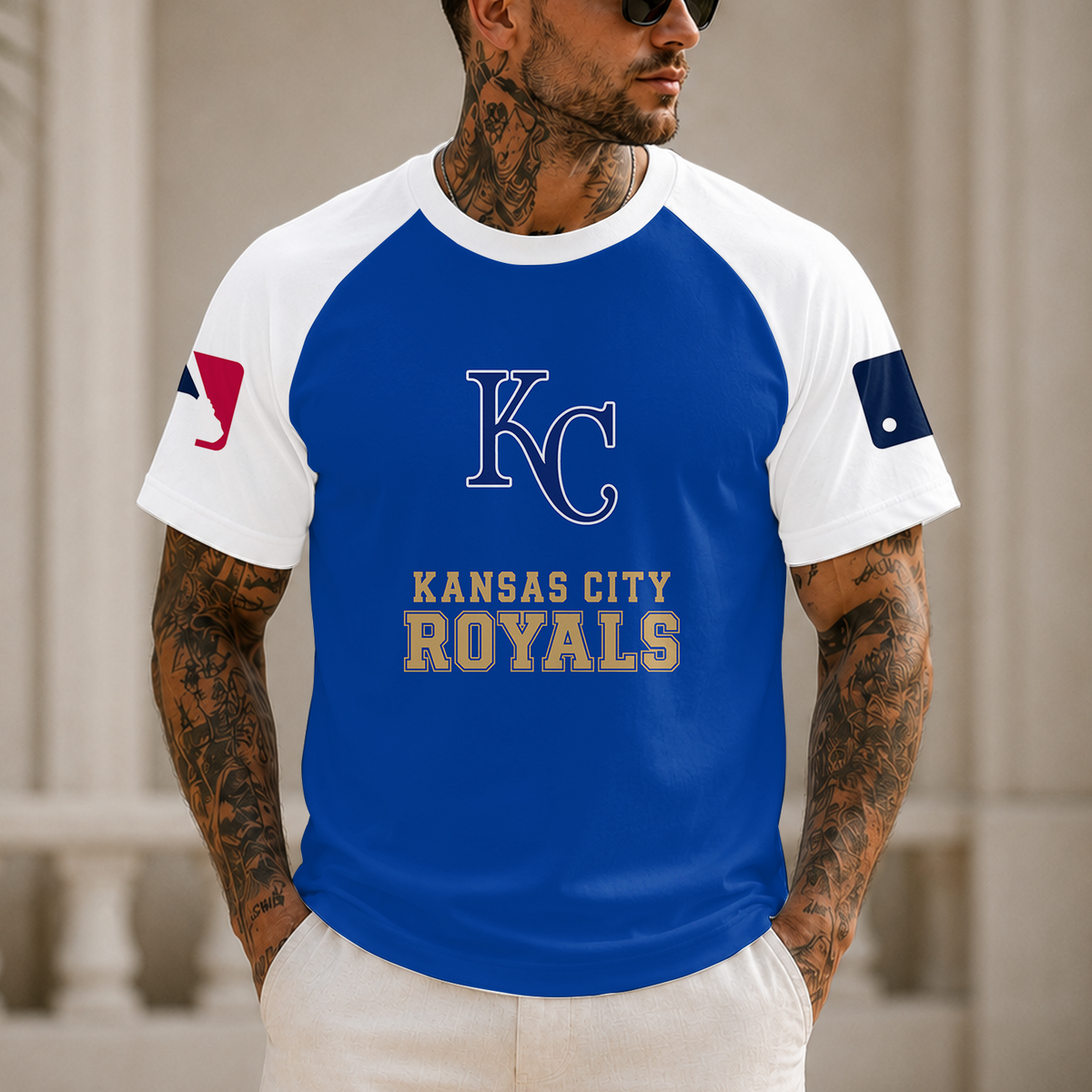 [HOMERUN DEAL] NEW MLB19 KCR KANSAS CITY ROYALS CUSTOMIZED RAGLAN TEE