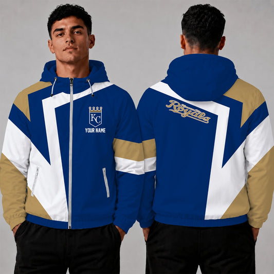 [HOMERUN DEAL] NEW CUSTOMIZED MLB19 KCR KANSAS CITY ROYALS WINDBREAKER JACKET