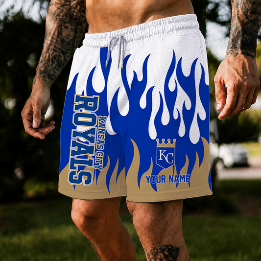 [HOMERUN DEAL] NEW CUSTOMIZED MLB19 KCR KANSAS CITY ROYALS SHORT PANTS