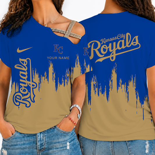 [HOMERUN DEAL] NEW CUSTOMIZED MLB19 KCR KANSAS CITY ROYALS SHOULDER SHIRT
