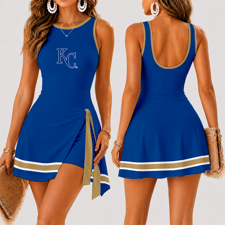 [HOMERUN DEAL] NEW CUSTOMIZED MLB19 KCR KANSAS CITY ROYALS WOMEN'S SUMMER SKORT DRESS