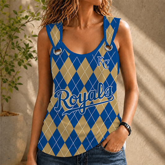 [HOMERUN DEAL] NEW CUSTOMIZED MLB19 KCR KANSAS CITY ROYALS O-RING SHOULDER TANK TOP