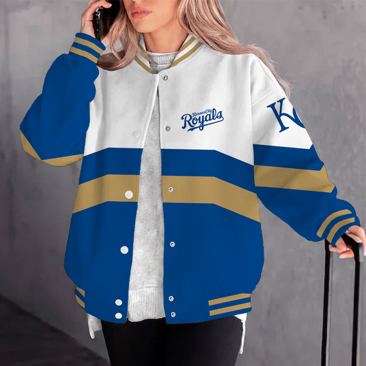 [HOMERUN DEAL] NEW CUSTOMIZED MLB19 KCR KANSAS CITY ROYALS SATIN VARSITY & BASEBALL JACKET