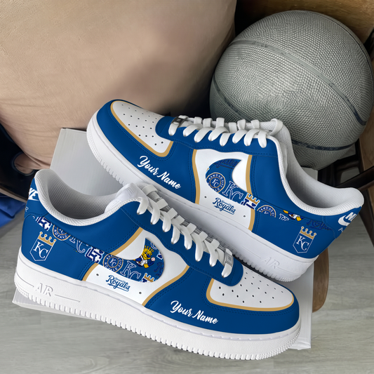 [HOMERUN DEAL] NEW CUSTOMIZED MLB19 KCR KANSAS CITY ROYALS AF1 SHOES