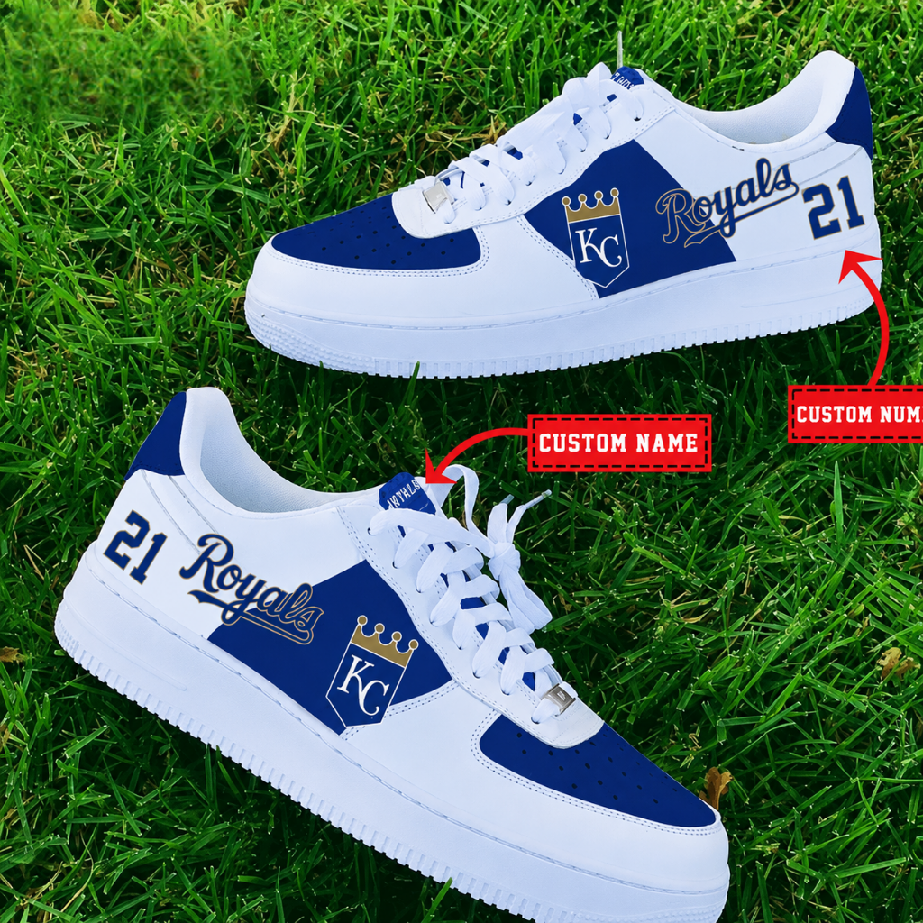 [HOMERUN DEAL] NEW CUSTOMIZED MLB19 KCR KANSAS CITY ROYALS AF1 SHOES