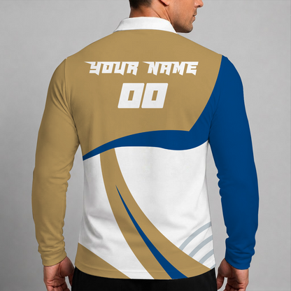 [HOMERUN DEAL] NEW CUSTOMIZED MLB19 KCR KANSAS CITY ROYALS MEN'S LONG SLEEVE POLO
