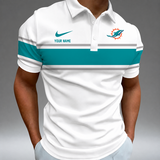 [TOUCHDOWN DEAL] NEW CUSTOMIZED NFL19 MDP MIAMI DOLPHINS POLO SHIRT