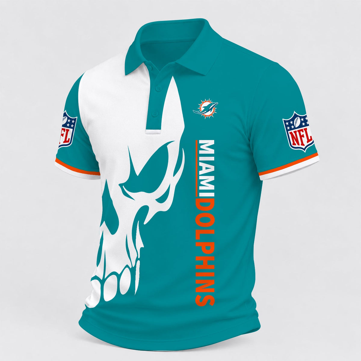 [TOUCHDOWN DEAL] NEW CUSTOMIZED NFL19 MDP MIAMI DOLPHINS POLO SHIRT