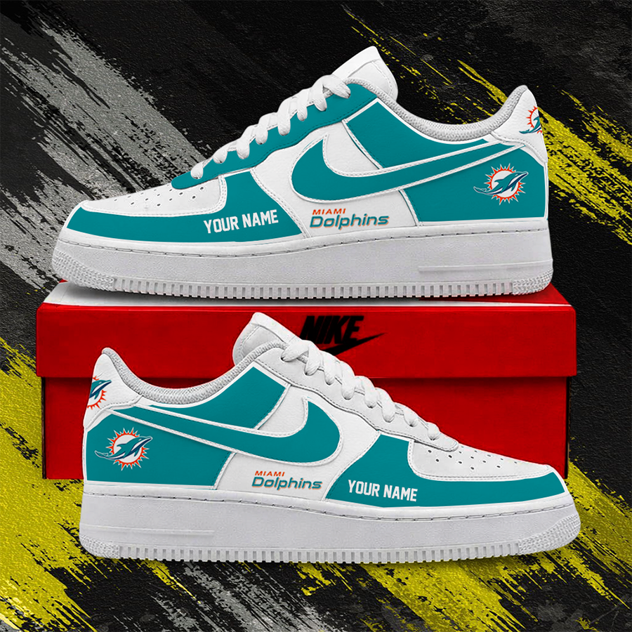 [TOUCHDOWN DEAL] NEW CUSTOMIZED NFL19 MDP MIAMI DOLPHINS AF1 SHOES