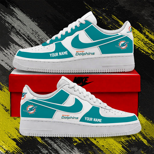 [TOUCHDOWN DEAL] NEW CUSTOMIZED NFL19 MDP MIAMI DOLPHINS AF1 SHOES