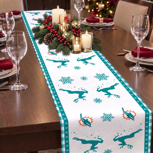 [TOUCHDOWN DEAL] NEW CUSTOMIZED NFL19 MDP MIAMI DOLPHINS TABLE RUNNER