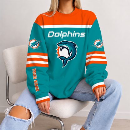 [TOUCHDOWN DEAL] NEW CUSTOMIZED NFL19 MDP MIAMI DOLPHINS UNISEX SWEATSHIRT