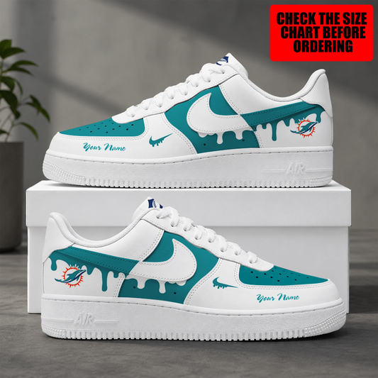 [TOUCHDOWN DEAL] NEW CUSTOMIZED NFL19 MDP MIAMI DOLPHINS AF1 SHOES