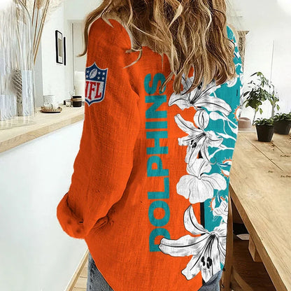 [TOUCHDOWN DEAL] NEW CUSTOMIZED NFL24 NOS NEW ORLEANS SAINTS WOMEN CASUAL SHIRT FOR FAN