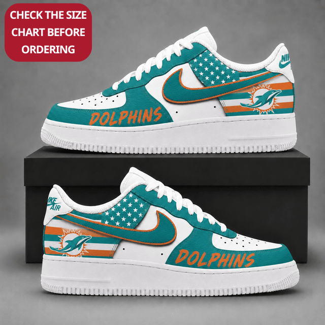 [TOUCHDOWN DEAL] NEW CUSTOMIZED NFL19 MDP MIAMI DOLPHINS AF1 SHOES