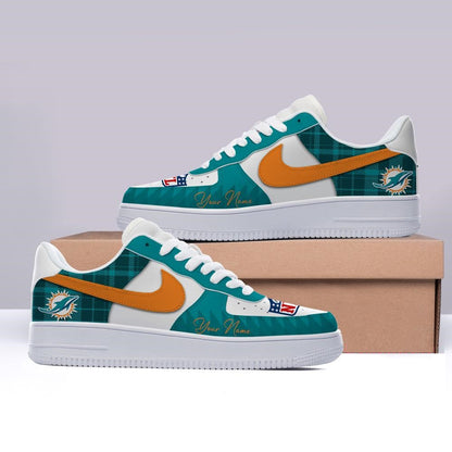 [TOUCHDOWN DEAL] NEW CUSTOMIZED NFL19 MDP MIAMI DOLPHINS AF1 SHOES