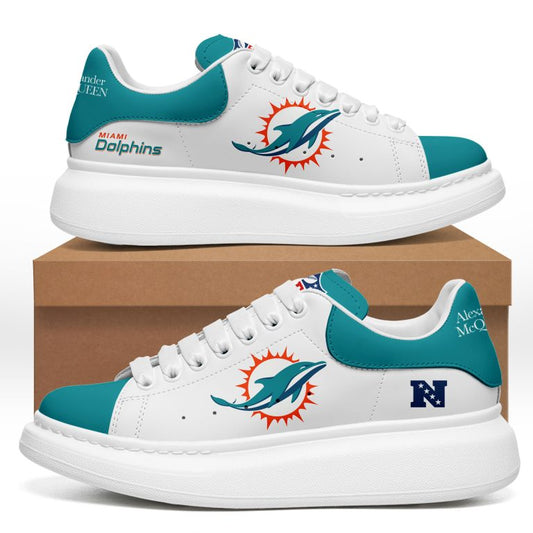 [TOUCHDOWN DEAL] NEW CUSTOMIZED NFL19 MDP MIAMI DOLPHINS MCQUEEN SHOES