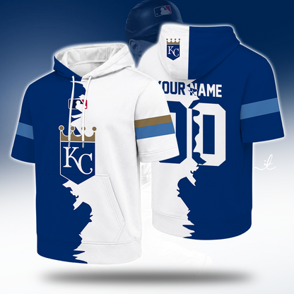 [HOMERUN DEAL] NEW CUSTOMIZED MLB19 KCR KANSAS CITY ROYALS SHORT SLEEVE HOODIE