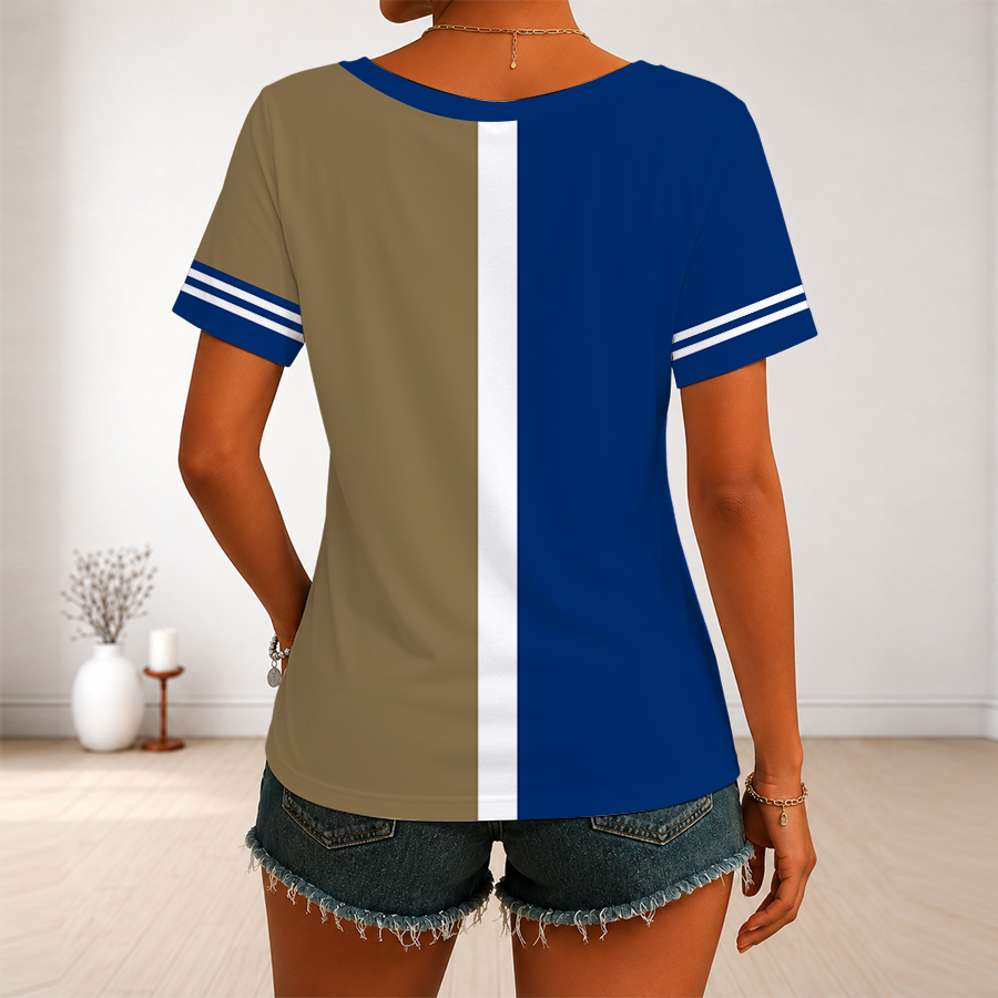 [HOMERUN DEAL] NEW CUSTOMIZED MLB19 KCR KANSAS CITY ROYALS V-NECK FEMALE SHIRT