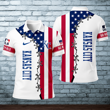 [HOMERUN DEAL] NEW CUSTOMIZED MLB19 KCR KANSAS CITY ROYALS POLO SHIRT