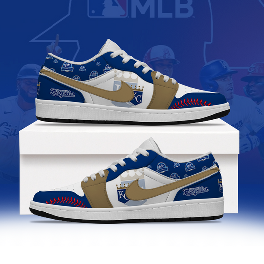 [HOMERUN DEAL] NEW CUSTOMIZED MLB19 KCR KANSAS CITY ROYALS AIR JORDAN LOW SHOES