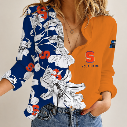 [SLAM DUNK DEAL] NEW CUSTOMIZED NCAA MAM19 SYO SYRACUSE ORANGE STRAPPY WOMEN CASUAL SHIRT