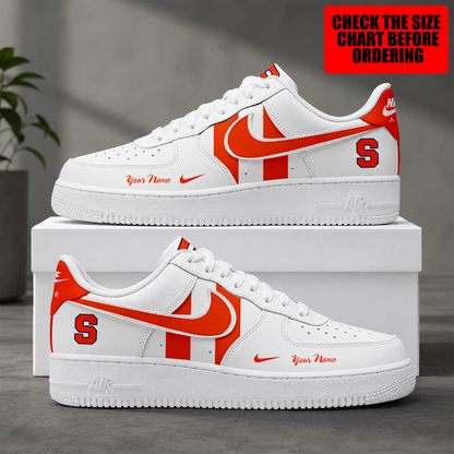 [FAN FAVORITE] NEW CUSTOMIZED NCAA MAM19 SYO SYRACUSE ORANGE STRAPPY AF1 SHOES