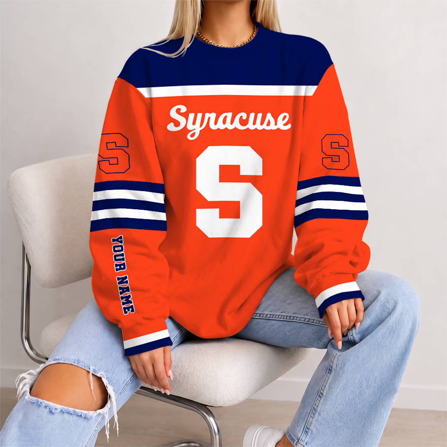 [SLAM DUNK DEAL] NEW CUSTOMIZED NCAA MAM19 SYO SYRACUSE ORANGE STRAPPY UNISEX SWEATSHIRT