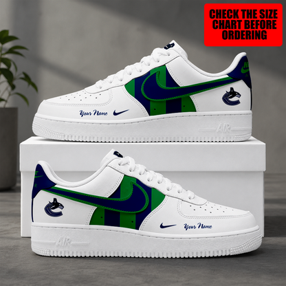 [PUCK DROP DEAL] NEW CUSTOMIZED NHL19 VCC VANCOUVER CANUCKS AF1 SHOES