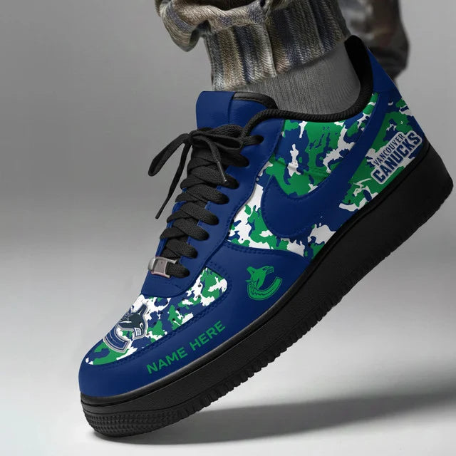 [PUCK DROP DEAL] NEW CUSTOMIZED NHL19 VCC VANCOUVER CANUCKS AF1 SHOES