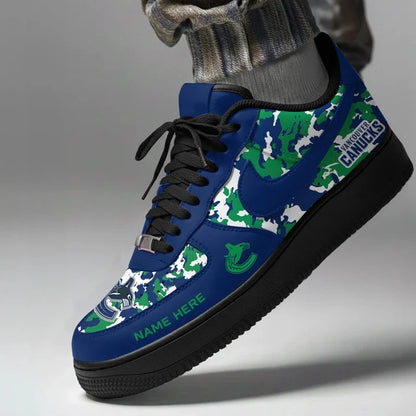 [PUCK DROP DEAL] NEW CUSTOMIZED NHL19 VCC VANCOUVER CANUCKS AF1 SHOES