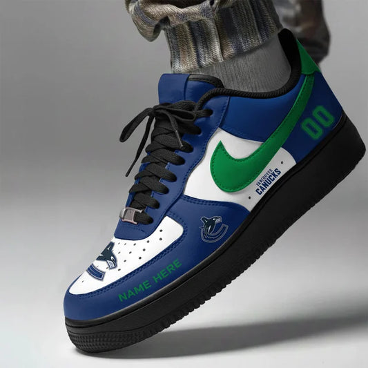 [PUCK DROP DEAL] NEW CUSTOMIZED NHL19 VCC VANCOUVER CANUCKS AF1 SHOES