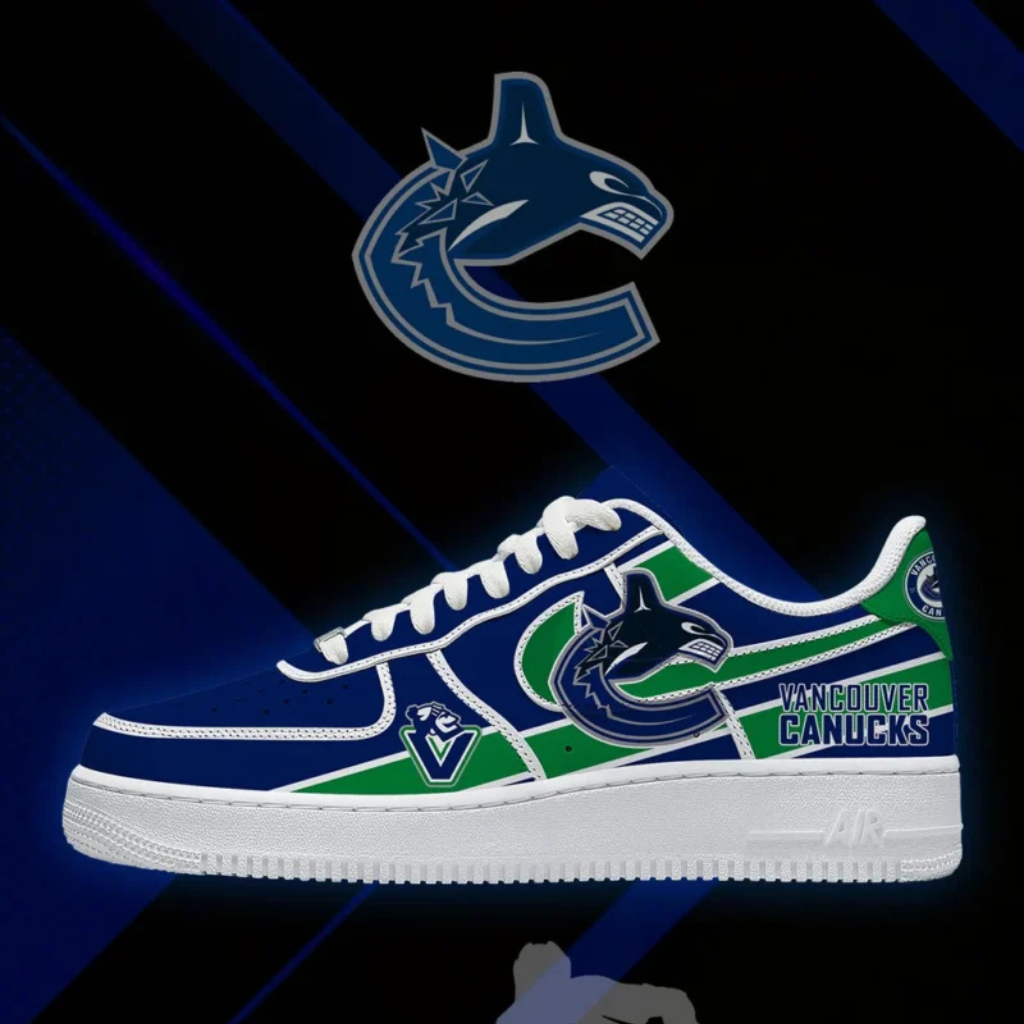 [PUCK DROP DEAL] NEW CUSTOMIZED NHL19 VCC VANCOUVER CANUCKS AF1 SHOES