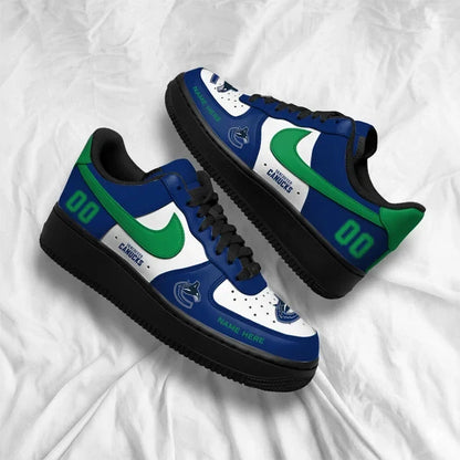[PUCK DROP DEAL] NEW CUSTOMIZED NHL19 VCC VANCOUVER CANUCKS AF1 SHOES