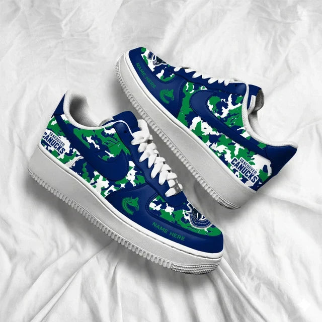 [PUCK DROP DEAL] NEW CUSTOMIZED NHL19 VCC VANCOUVER CANUCKS AF1 SHOES