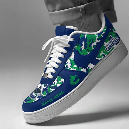 [PUCK DROP DEAL] NEW CUSTOMIZED NHL19 VCC VANCOUVER CANUCKS AF1 SHOES