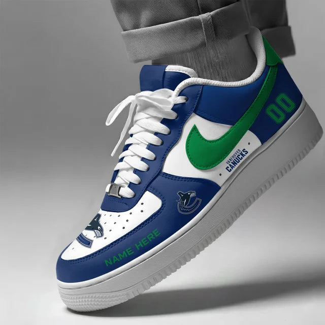 [PUCK DROP DEAL] NEW CUSTOMIZED NHL19 VCC VANCOUVER CANUCKS AF1 SHOES