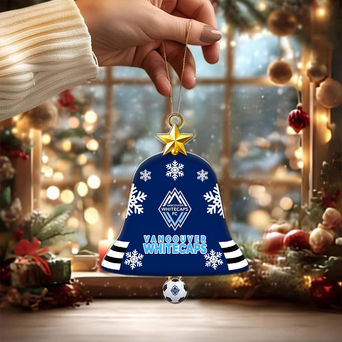 [GOAL DEAL] NEW CUSTOMIZED MLS19 VWF VANCOUVER WHITECAPS FC CHRISTMAS ACRYLIC ORNAMENT