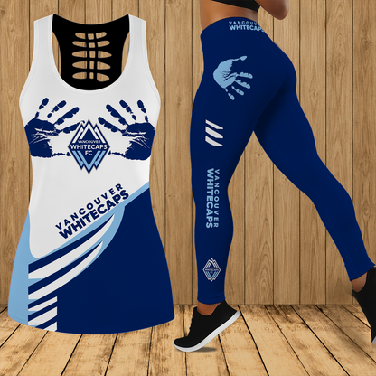 [GOAL DEAL] NEW CUSTOMIZED MLS19 VWF VANCOUVER WHITECAPS FC HOLLOW TANK TOP & LEGGINGS SET