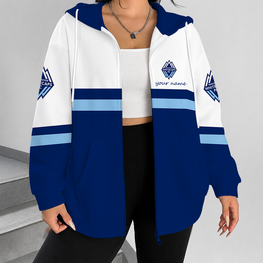 [GOAL DEAL] NEW CUSTOMIZED MLS19 VWF VANCOUVER WHITECAPS FC ZIP HOODIE