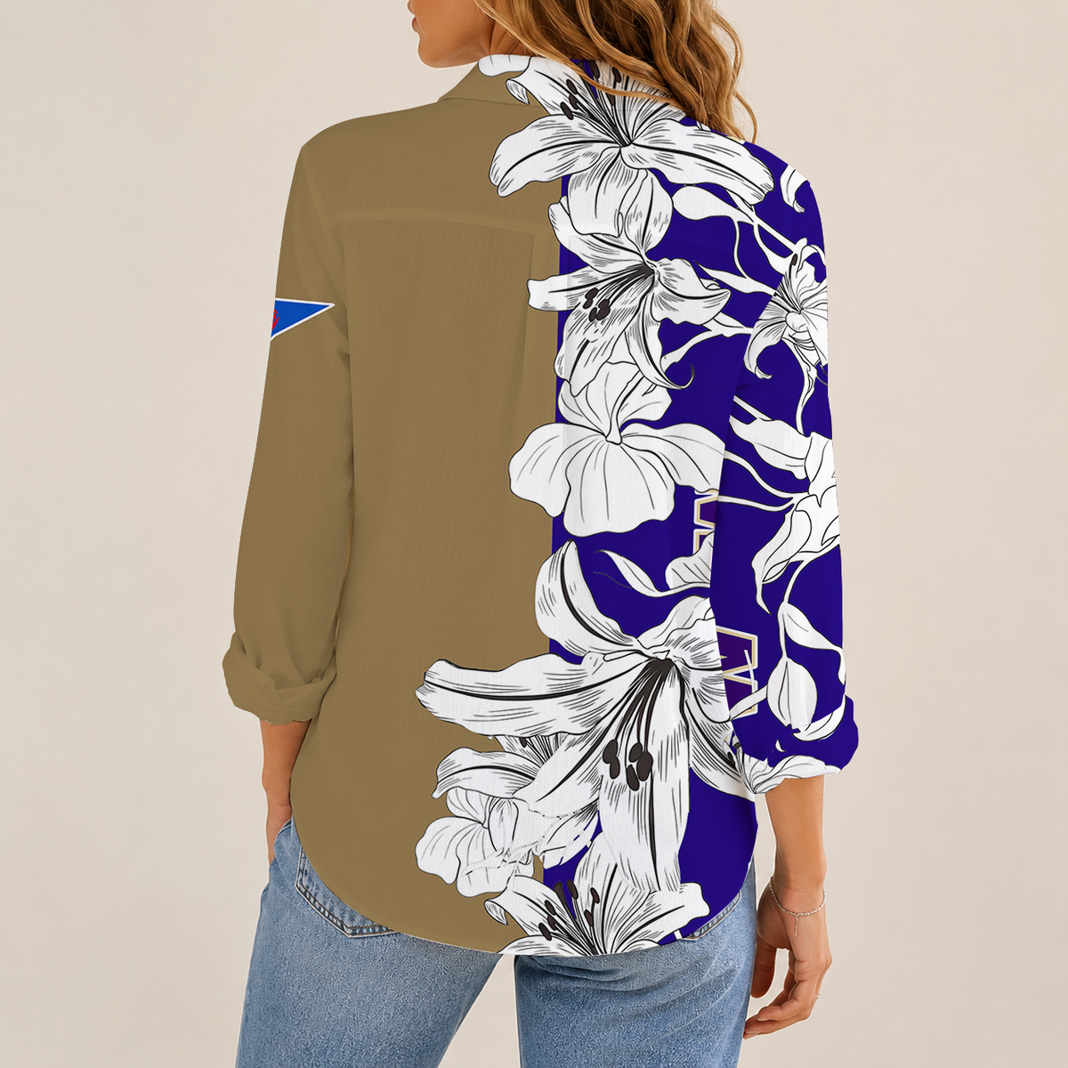 [TOUCHDOWN DEAL] NEW CUSTOMIZED NCAA FBS19 WSH WASHINGTON HUSKIES WOMEN CASUAL SHIRT