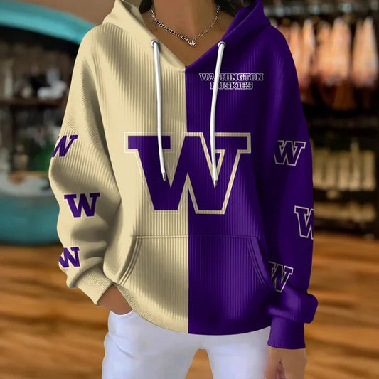 [TOUCHDOWN DEAL] NEW CUSTOMIZED NCAA FBS19 WSH WASHINGTON HUSKIES RIBBED HOODIE & SWEATSHIRT