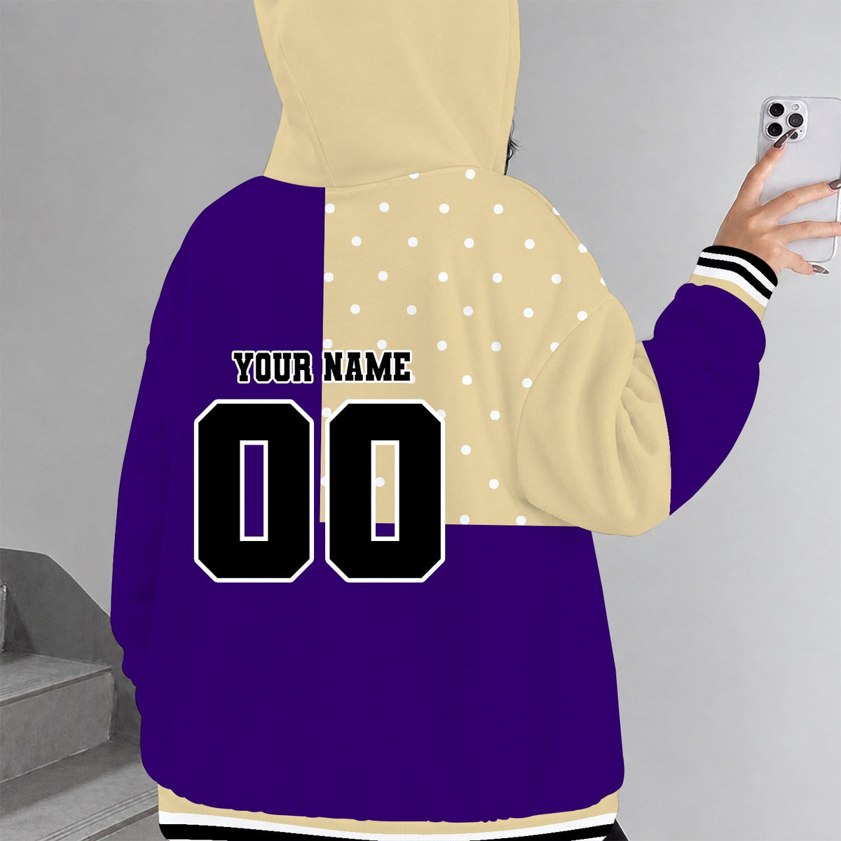 [TOUCHDOWN DEAL] NEW CUSTOMIZED NCAA FBS19 WSH WASHINGTON HUSKIES ZIP HOODIE