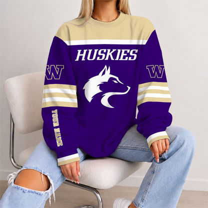 [TOUCHDOWN DEAL] NEW CUSTOMIZED NCAA FBS19 WSH WASHINGTON HUSKIES UNISEX SWEATSHIRT