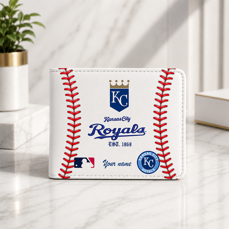 [HOMERUN DEAL] NEW CUSTOMIZED MLB19 KCR KANSAS CITY ROYALS LEATHER WALLET