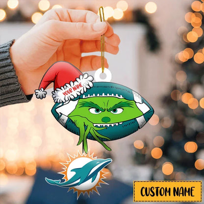 [TOUCHDOWN DEAL] NEW CUSTOMIZED NFL19 MDP MIAMI DOLPHINS CHRISTMAS ACRYLIC ORNAMENT