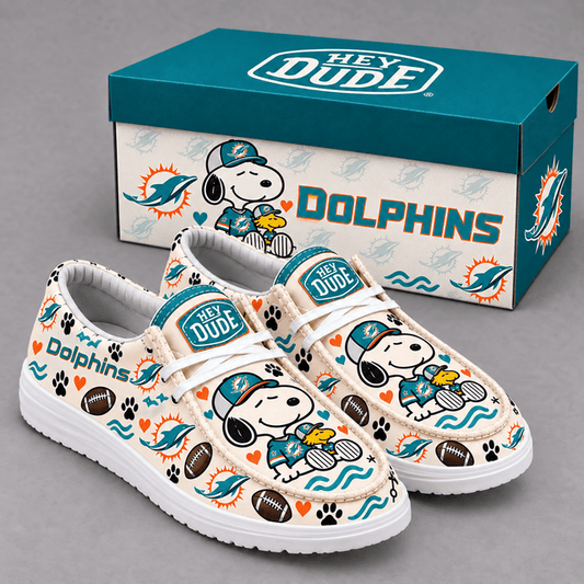 [TOUCHDOWN DEAL] NEW CUSTOMIZED NFL19 MDP MIAMI DOLPHINS LOAFER SHOES