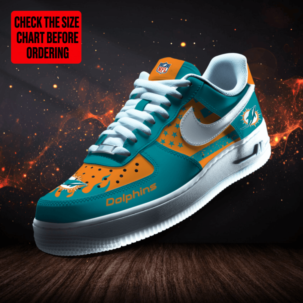 [TOUCHDOWN DEAL] NEW CUSTOMIZED NFL19 MDP MIAMI DOLPHINS AF1 SNEAKERS