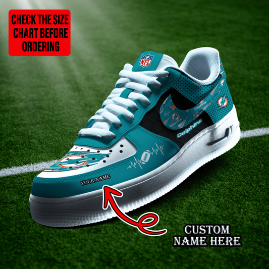 [TOUCHDOWN DEAL] NEW CUSTOMIZED NFL19 MDP MIAMI DOLPHINS AF1 SHOES
